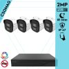 Techson 4 cső kamerás IP megfigyelőrendszer 2MP HD cső biztonsági kamera, 2.8 mm-es fix objektívvel, PoE, hibrid fényű megvilágítás, kültéri, fém ház
