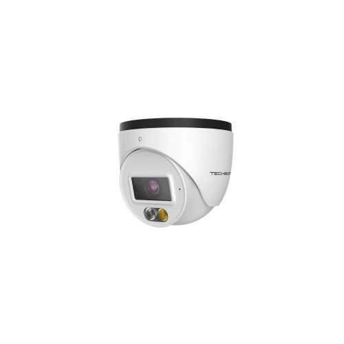 Techson 1 turret kamerás IP megfigyelőrendszer 2MP HD turret biztonsági kamera, 2.8 mm-es fix objektívvel, PoE, beépített mikrofonnal, hibrid fényű megvilágítás, kültéri, fém ház