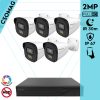 Techson 5 cső kamerás IP megfigyelőrendszer 2MP HD cső biztonsági kamera, 2.8 mm-es fix objektívvel, PoE, hibrid fényű megvilágítás, kültéri, fém ház