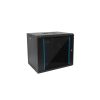 Techson RACK_TC_54X40X9U 540 x 400 mély 9U magas, fali 19"-os rackszekrény, üvegajtó, fekete