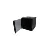 Techson RACK_TC_54X40X9U 540 x 400 mély 9U magas, fali 19"-os rackszekrény, üvegajtó, fekete