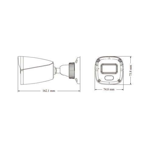 Techson TCI EL2 C902 WIA -2.8 IP 2MP HD cső biztonsági kamera, 2.8 mm-es fix objektívvel, PoE, hibrid fényű megvilágítás, kültéri, fém ház