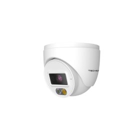   Techson TCI EL2 E002 WI A -2.8 /P IP 2MP HD turret biztonsági kamera, 2.8 mm-es fix objektív, PoE, beépített mikrofonnal, hibrid világítás, műanyag ház, kültéri