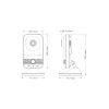 Techson TCI MA0 U104 I ADM -2.1 IP (WIFI) 4MP cube biztonsági kamera, 2.1 mm-es fix objektívvel, beépített mikrofon, microSD kártyafoglalat, infravörös éjjellátó, IR 10m, beltéri
