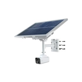   Techson TCI SP1 A004 W AM -2.8 /PA IP (GSM) 4MP cső biztonsági kamera, napelemes, 4G kapcsolattal és akkumulátorral, 2.8 mm-es fix objektívvel, P2P, VCA, valós WDR, beépített mikrofon, microSD kártyafoglalat, hibrid megvilágítással 20m-ig, kültéri