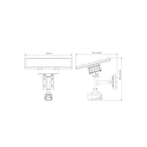 Techson TCI SP1 A004 W AM -2.8 /PA IP (GSM) 4MP cső biztonsági kamera, napelemes, 4G kapcsolattal és akkumulátorral, 2.8 mm-es fix objektívvel, P2P, VCA, valós WDR, beépített mikrofon, microSD kártyafoglalat, hibrid megvilágítással 20m-ig, kültéri