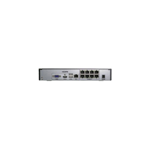 Techson TCR I12 S08P-NS 8 csatornás IP NVR video rögzítő 6MP felbontásig, 8 PoE porttal