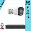 Uniview 1 cső kamerás analóg megfigyelőrendszer 2MP HD biztonsági kamera, 2.8 mm fix objektívvel, ColorHunter technológia