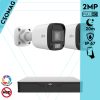 Uniview 2 cső kamerás analóg megfigyelőrendszer 2MP HD biztonsági kamera, 2.8 mm fix objektívvel, ColorHunter technológia