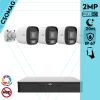 Uniview 4 cső kamerás analóg megfigyelőrendszer 2MP HD biztonsági kamera, 2.8 mm fix objektívvel, ColorHunter technológia