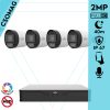 Uniview 4 cső kamerás analóg megfigyelőrendszer 2MP HD biztonsági kamera, 2.8 mm fix objektív, ColorHunter technológia, fém ház