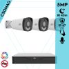 Uniview 3 cső kamerás analóg megfigyelőrendszer 5MP HD biztonsági kamera, 2.8 mm fix objektív, ColorHunter technológia, Dual light megvilágítással