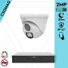 Uniview 1 turret kamerás analóg megfigyelőrendszer 2MP HD biztonsági kamera, 2.8 mm fix objektívvel, ColorHunter technológia