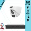 Uniview 1 turret kamerás analóg megfigyelőrendszer 2MP HD biztonsági kamera, 2.8 mm fix objektív, ColorHunter technológia, fém ház