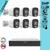 Uniview 8 cső kamerás analóg megfigyelőrendszer 2MP HD biztonsági kamera, 2.8 mm fix objektívvel, ColorHunter technológia
