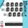 Uniview 14 cső kamerás analóg megfigyelőrendszer 2MP HD biztonsági kamera, 2.8 mm fix objektívvel, ColorHunter technológia