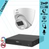 Dahua 1 dome kamerás analóg megfigyelőrendszer 2MP HD dóm biztonsági kamera, 3.6 mm fix objektív, hibrid fény, beépített mikrofon