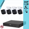 Dahua 4 cső kamerás analóg megfigyelőrendszer 2MP HD cső biztonsági kamera, 2.8 mm fix objektívvel