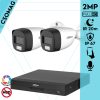 Dahua 2 cső kamerás analóg megfigyelőrendszer 2MP HD cső biztonsági kamera, 3,6 mm fix objektív, hibrid fény
