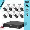 Dahua 8 cső kamerás analóg megfigyelőrendszer 5MP HD cső biztonsági kamera, 2,8 mm fix objektív