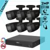 Dahua 6 cső kamerás analóg megfigyelőrendszer 2MP HD cső biztonsági kamera, 2,8 mm fix objektív, hibrid fény