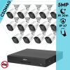 Dahua 14 cső kamerás analóg megfigyelőrendszer 5MP HD cső biztonsági kamera, 2,8 mm fix objektív