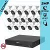 Dahua 16 cső kamerás analóg megfigyelőrendszer 5MP HD cső biztonsági kamera, 2,8 mm fix objektív