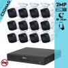 Dahua 12 cső kamerás analóg megfigyelőrendszer 2MP HD cső biztonsági kamera, 2.8 mm fix objektívvel