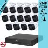 Dahua 14 cső kamerás analóg megfigyelőrendszer 2MP HD cső biztonsági kamera, 2.8 mm fix objektívvel