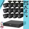 Dahua 12 cső kamerás analóg megfigyelőrendszer 2MP HD cső biztonsági kamera, 2,8 mm fix objektív, hibrid fény