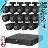 Dahua 14 cső kamerás analóg megfigyelőrendszer 2MP HD cső biztonsági kamera, 2,8 mm fix objektív, hibrid fény